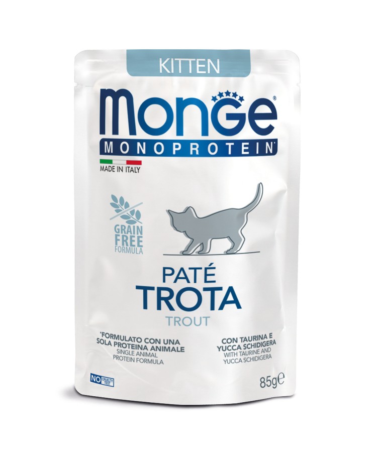 Monge Cat Monoprotein Pouch паучи для котят форель 85г