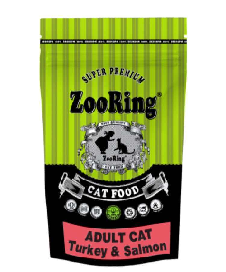 КОРМ ДЛЯ КОШЕК ZOORING ADULT CAT TURKEY&SALMON (GRAIN FREE) ИНДЕЙКА И ЛОСОСЬ 1.5 кг