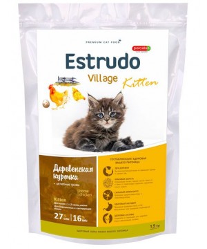 Estrudo Village Kitten (Деревенская курочка) для котят 400 г