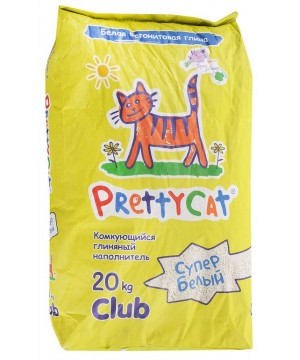 Наполнитель PrettyCat супер белый с ароматом ванили комкующийся - 20 кг (40 л)