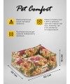 Лежанка Pet Comfort для кошек и собак мелких пород, Alpha Merta 07, размер S 50х60 см, мультиколор-цветы