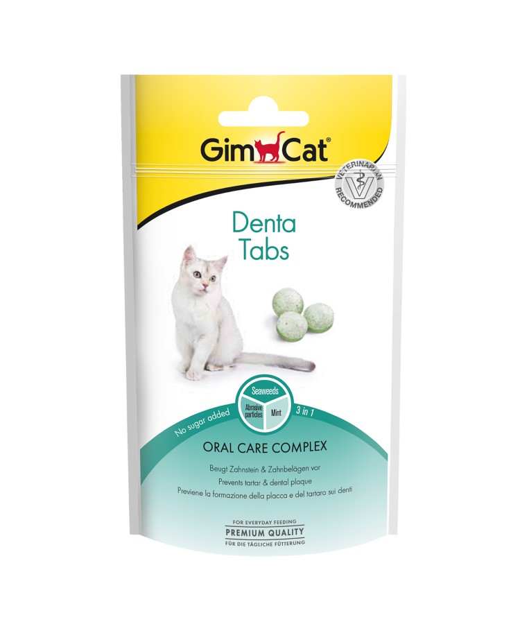 Полезное лакомсво GimCat Дента Табс, для кошек, 40 г