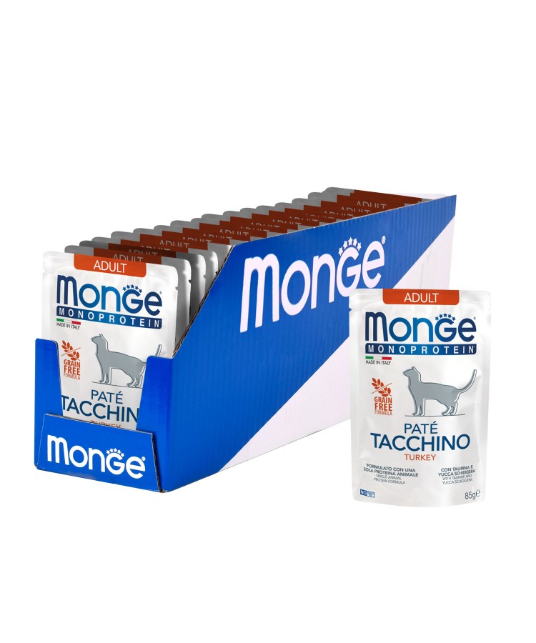 Monge Cat Monoprotein Pouch паучи для кошек индейка 85г