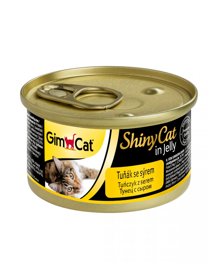 Консервы для кошек Gimcat ShinyCat из тунца с сыром 70 грамм