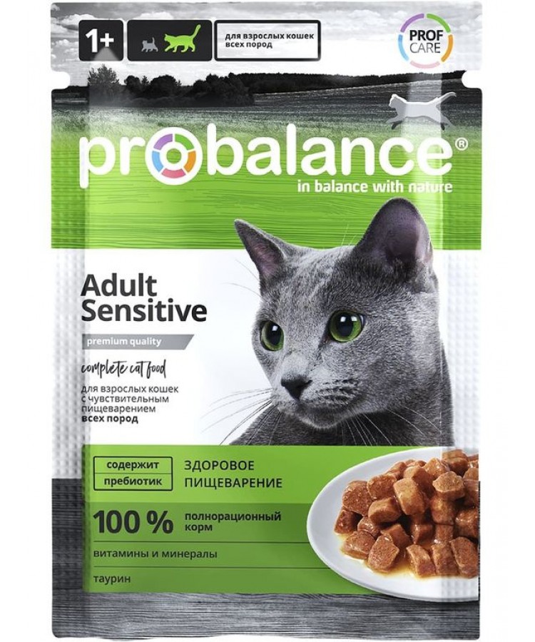 Пауч для кошек Probalance (Пробаланс) Sensitive 85 г*25 штук