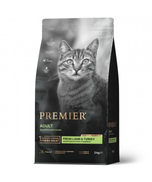 Premier Cat Lamb&Turkey ADULT (Свежее мясо ягненка с индейкой для кошек) 2 кг