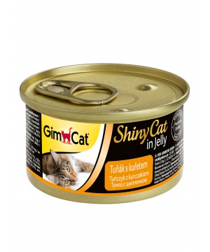 GimCat ShinyCat консервы для кошек из тунца с цыпленком 70 г * 24 шт