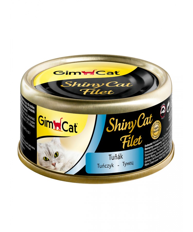 GimCat ShinyCat Filet консервы для кошек из тунца 70 г * 24 шт