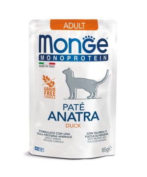 Monge Cat Monoprotein Pouch паучи для кошек утка 85г