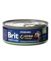 Brit Premium by Nature консервы с мясом курицы и печенью для стерилизованных кошек 100 гр.