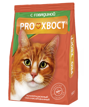 Сухой корм для кошек ProХвост говядина 350 г