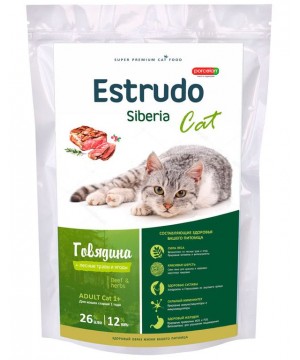 Estrudo Siberia Cat (Говядина) для кошек 400 г