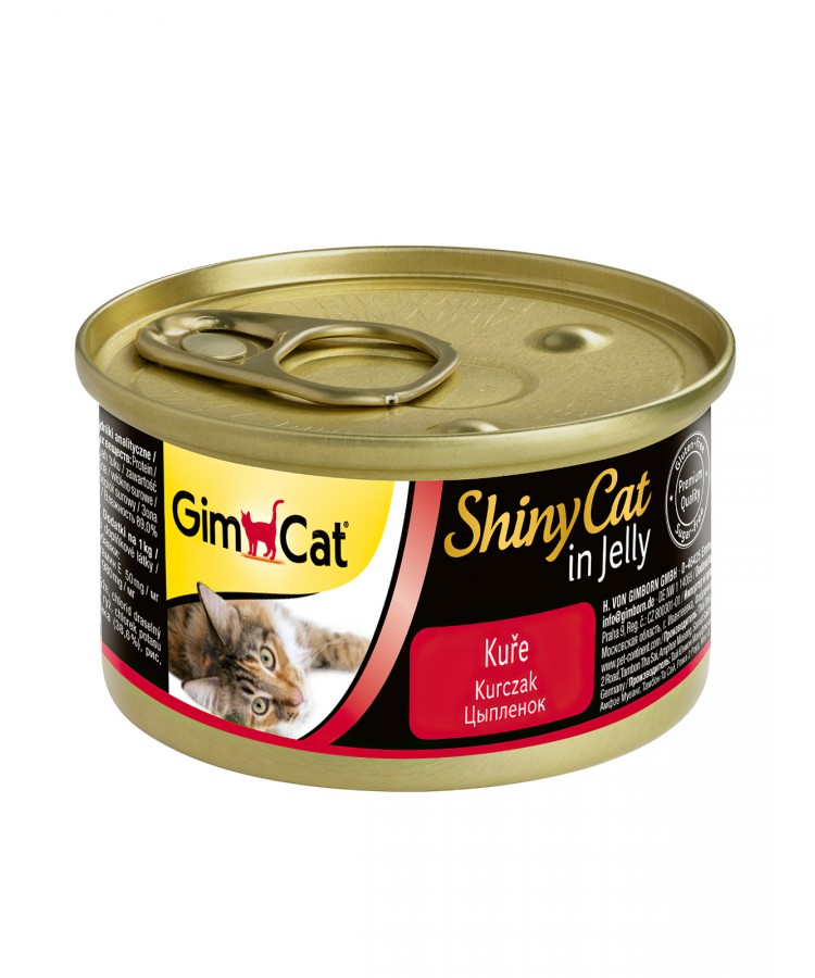 GimCat ShinyCat консервы для кошек из цыпленка 70 г * 24 шт