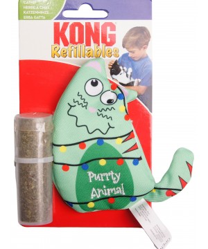 Игрушка для кошек KONG Holiday "Pull-A-Partz™" Кот мурлыкающий, 10 см