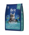 Brit Premium Cat Sensitive с индейкой и ягненком для кошек с чувствительным пищеварением 2 кг