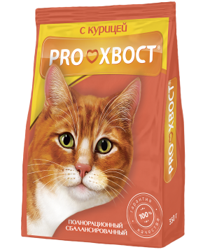 Сухой корм для кошек ProХвост курица 350 г