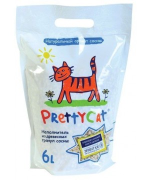 Наполнитель PrettyCat Wood Granules древесный - 6 л (2 кг)