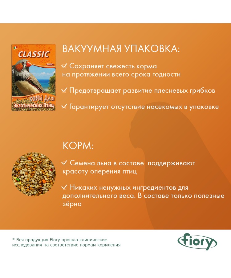 Корм Fiory Classic для экзотических птиц 400 г