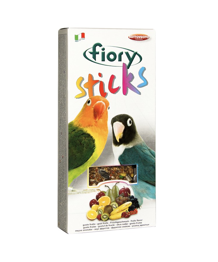 Лакомство Fiory Sticks палочки для средних попугаев, с фруктами 2х60 г