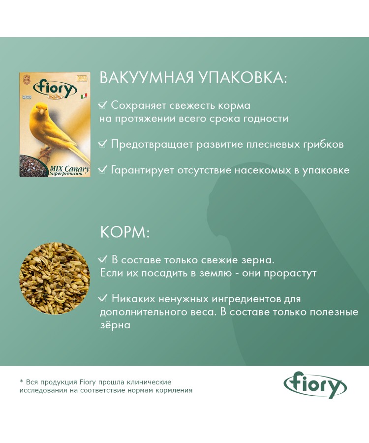 Корм Fiory ORO MIX Canarini для канареек, 400 г