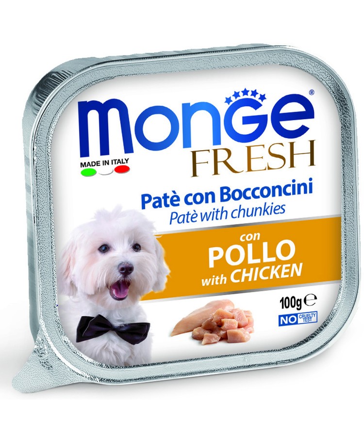 Влажный корм Monge Dog Fresh для собак, с курицей, консервы 100 г