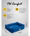 Лежанка Pet Comfort для собак средних пород, Golf Vita 03, размер M 75х90 см, синий