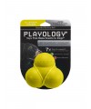 Playology хрустящий жевательный тройной мяч SQUEAKY BOUNCE BALL с пищалкой и с ароматом курицы, желтый