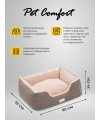 Лежанка Pet Comfort для собак мелких и средних пород, Echo Varro 09, размер M, 65х80 см, коричневый