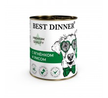 Крнсервы Best Dinner для собак и щенков Premium С ягненком и рисом 0,34 кг