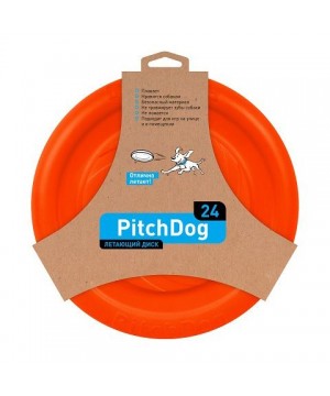 Летающий диск PITCHDOG , д.24 см, оранжевый