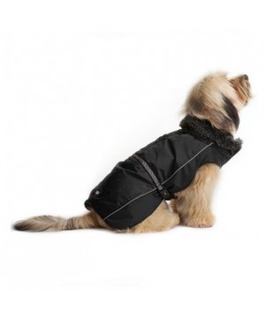 Нано куртка Dog Gone Smart зимняя с меховым воротником Aspen parka 61см, черный