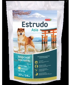 Estrudo Asia (Морской коктейль) для взрослых собак средних пород, 1 кг