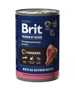 Brit (Брит) Premium by Nature консервы с говядиной для взрослых собак всех пород 410 гр.