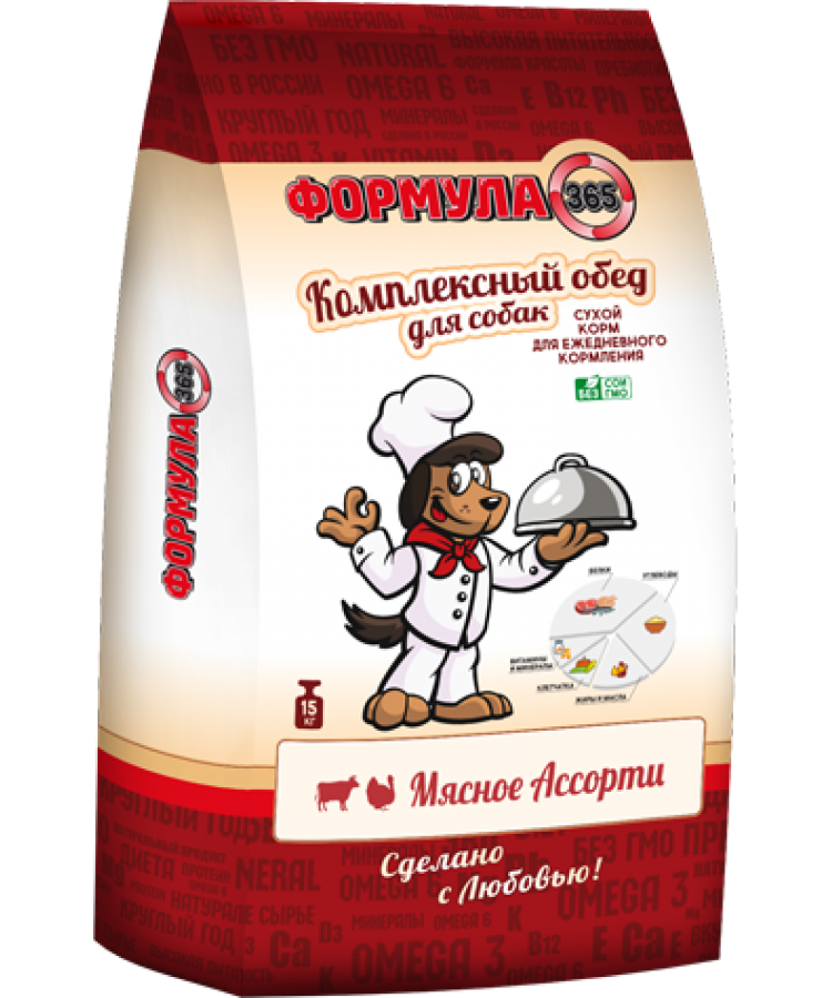 КОРМ ДЛЯ СОБАК ФОРМУЛА-365 МЯСНОЕ АССОРТИ 3 кг