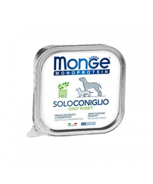 Паштет для собак MONGE DOG MONOPROTEICO SOLO, кролик - 150 грамм