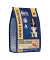 Brit Premium Dog Adult Medium с индейкой и телятиной для взрослых собак средних пород 1 кг