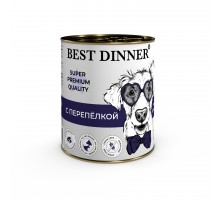 Крнсервы Best Dinner для собак и щенков Super Premium "С перепелкой" 0,34 кг