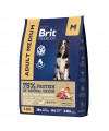 Brit Premium Dog Adult Medium с индейкой и телятиной для взрослых собак средних пород 3 кг