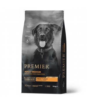 Premier Dog Turkey ADULT Medium (Свежее мясо индейки для собак средний пород) 10 кг