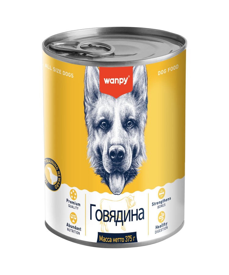 Wanpy Dog Консервы для собак из говядины, 375 г