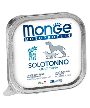 Влажный корм Monge Dog Monoprotein для собак, паштет из тунца, консервы 150 г