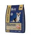 Brit Premium Dog Adult Medium с курицей для взрослых собак средних пород 3 кг