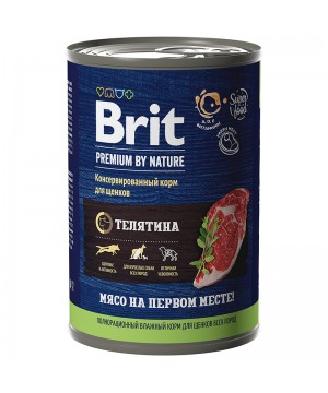 Brit (Брит) Premium by Nature консервы с телятиной для щенков всех пород 410 гр.