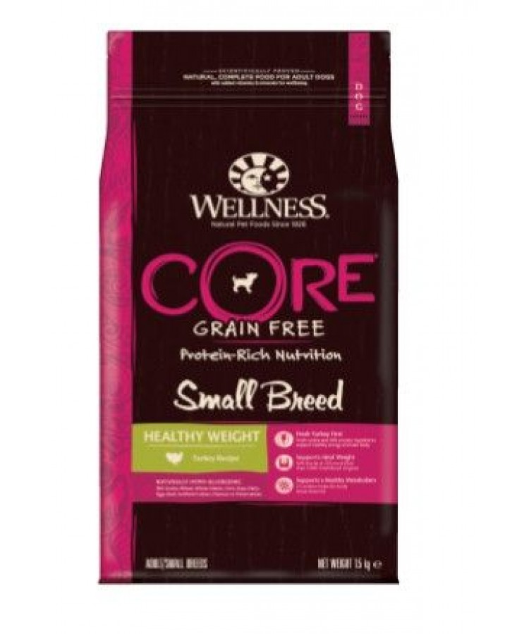 Сухой корм Wellness CORE Small Breed Healthy Weight для собак мелких пород, индейка, 1,5 кг