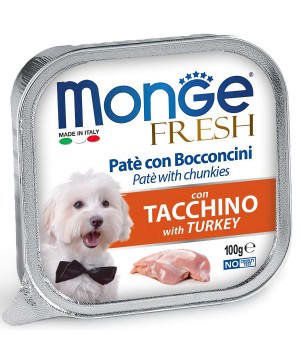 Влажный корм Monge Dog Fresh для собак, с индейкой, консервы 100 г