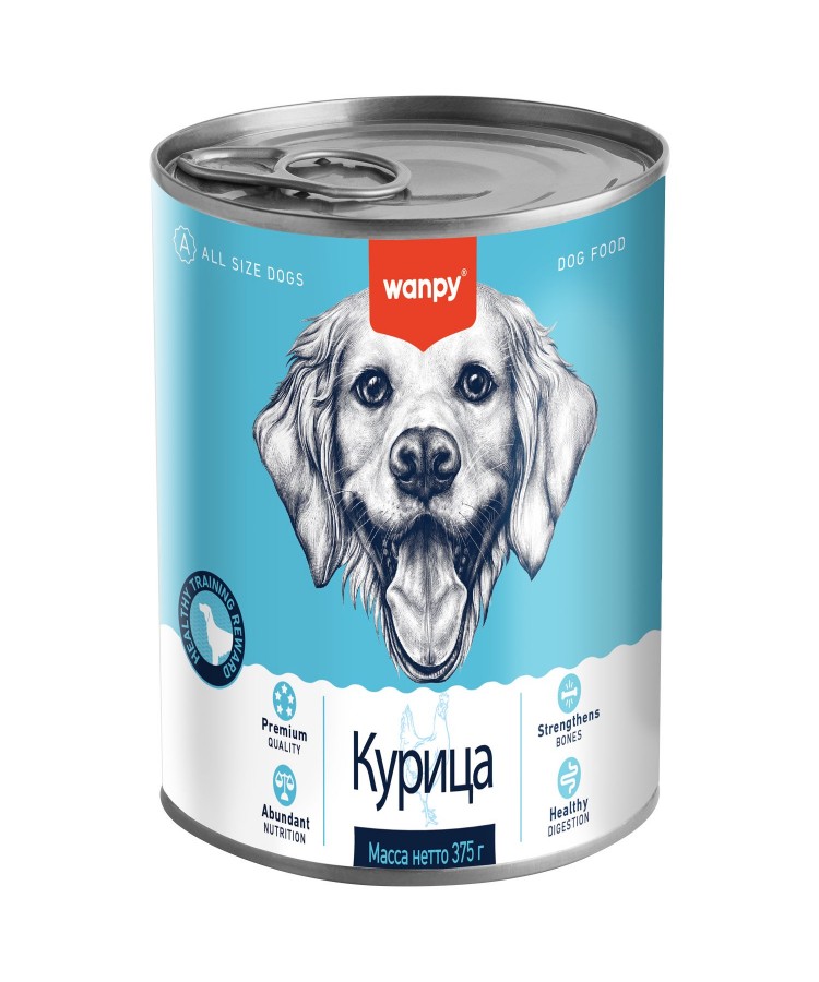 Wanpy Dog Консервы для собак из Курицы, 375 г