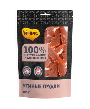 Мнямс лакомство для собак утиные грудки 100 г