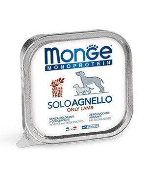 Паштет для собак Monge Dog Monoproteico Solo из ягненка 150 грамм