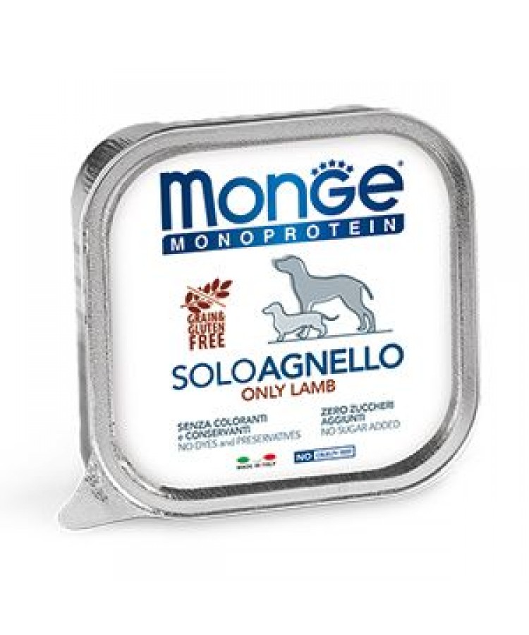 Паштет для собак Monge Dog Monoproteico Solo из ягненка 150 грамм