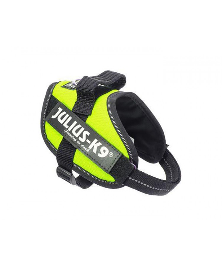 JULIUS-K9 шлейка для собак IDC®-Powerharness Mini (49-67см/ 7-15кг), зеленый неон